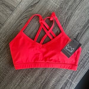 Royal Change Bold Heat Red Strappy Sports Bra